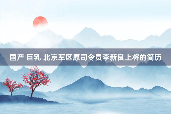 国产 巨乳 北京军区原司令员李新良上将的简历
