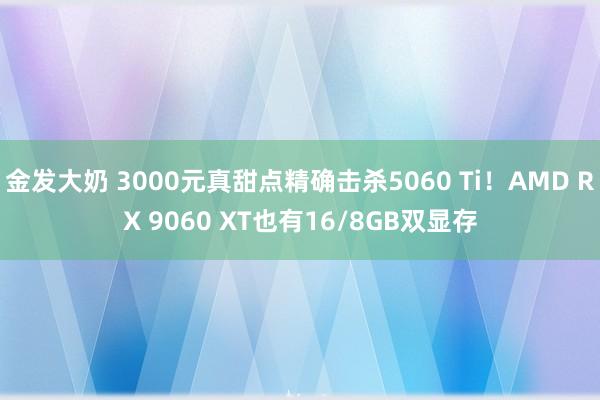 金发大奶 3000元真甜点精确击杀5060 Ti！AMD RX 9060 XT也有16/8GB双显存