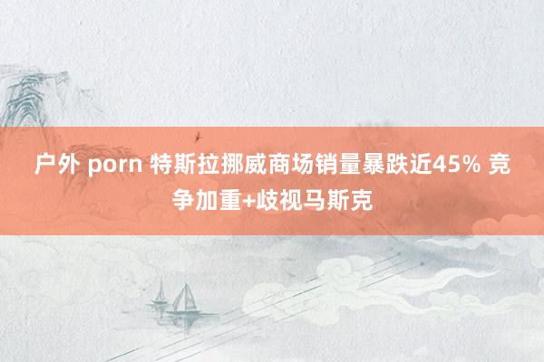 户外 porn 特斯拉挪威商场销量暴跌近45% 竞争加重+歧视马斯克